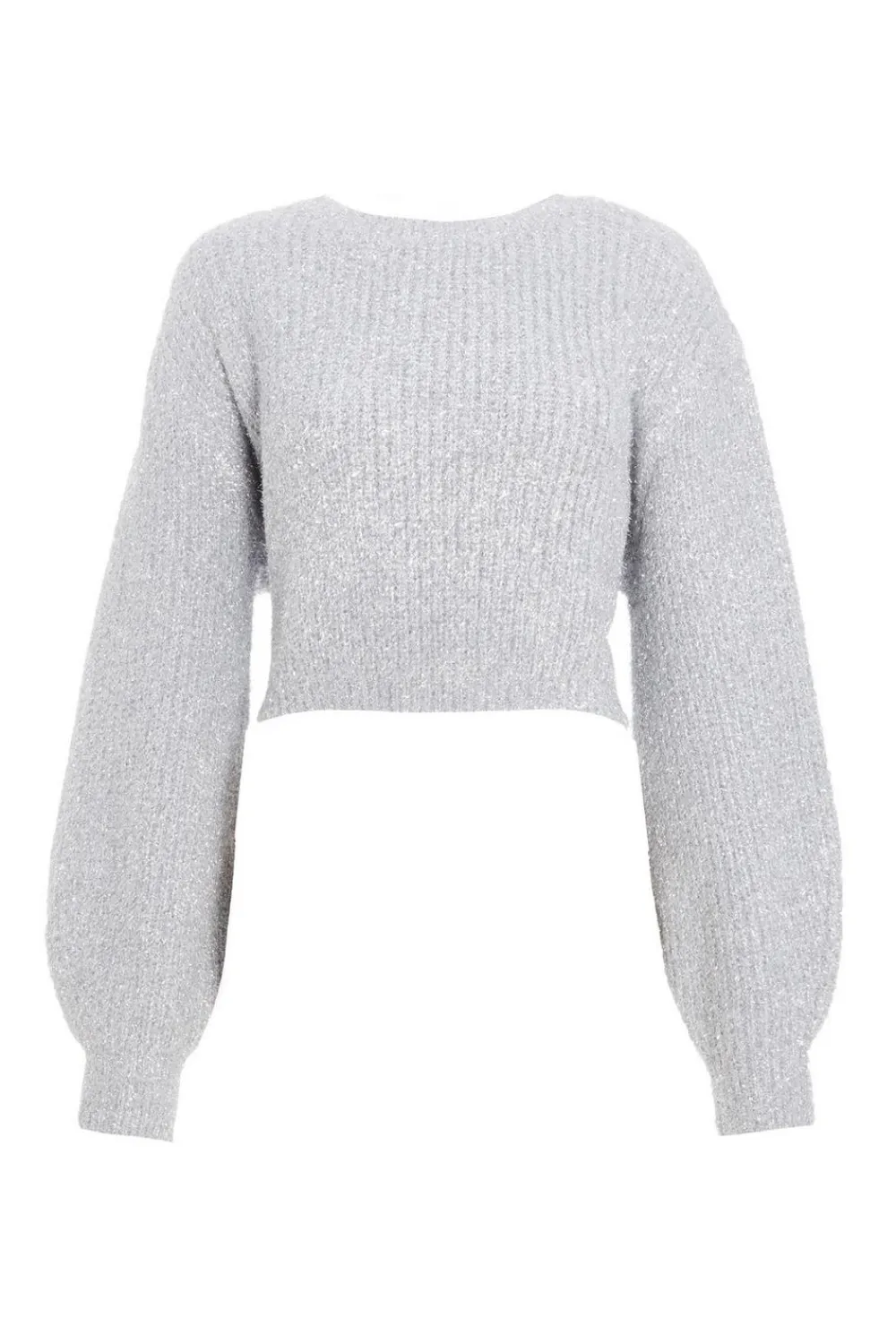 Quiz Knitwear|Jumpers>Silver Tinsel Knit Jumper