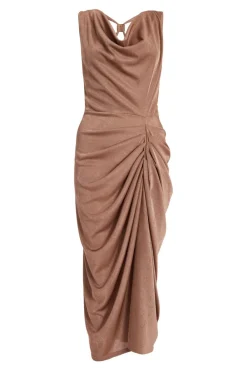 Quiz Day At The Races|Christening Guest>Cowl Neck Ruched Midi Dress