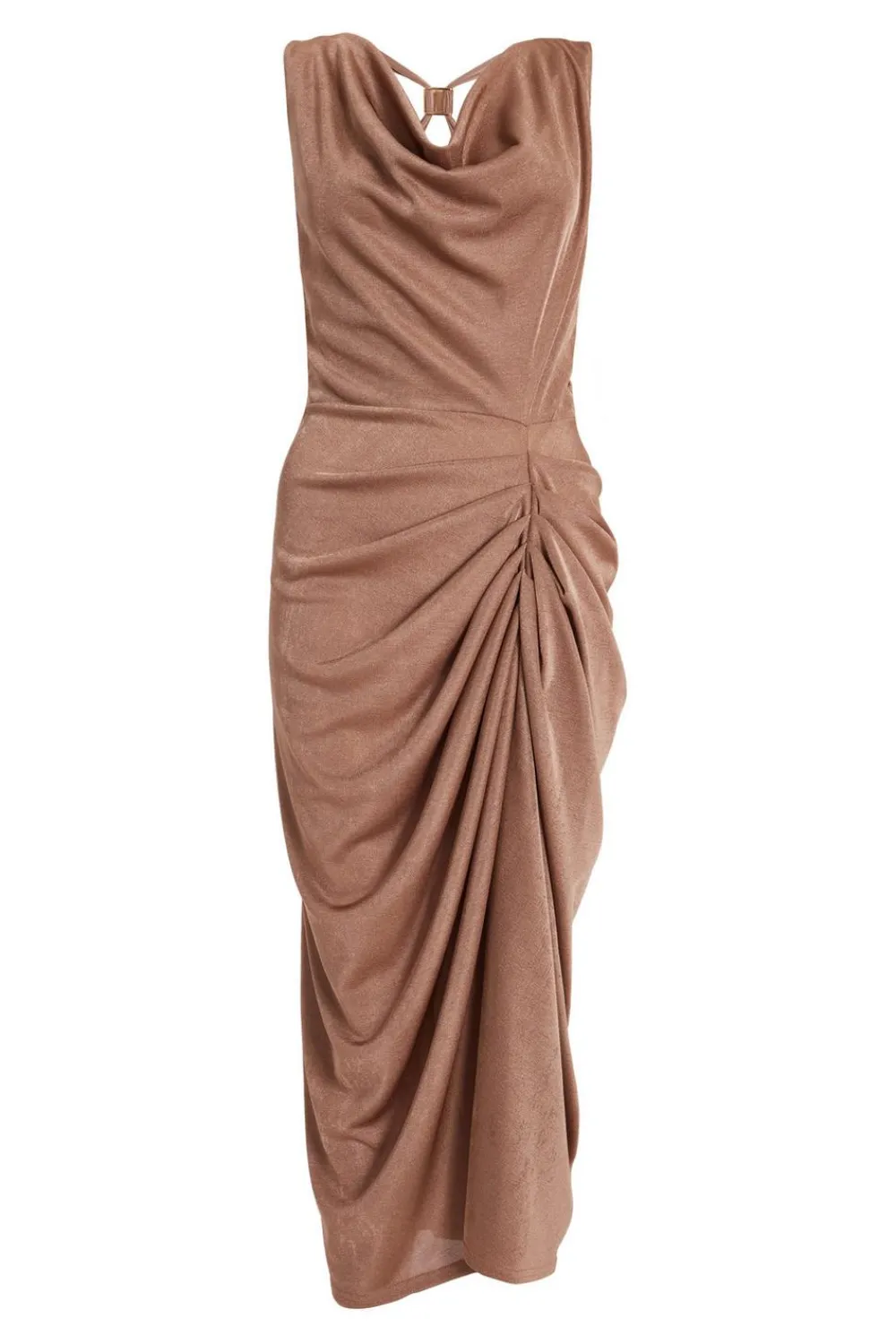 Quiz Day At The Races|Christening Guest>Cowl Neck Ruched Midi Dress