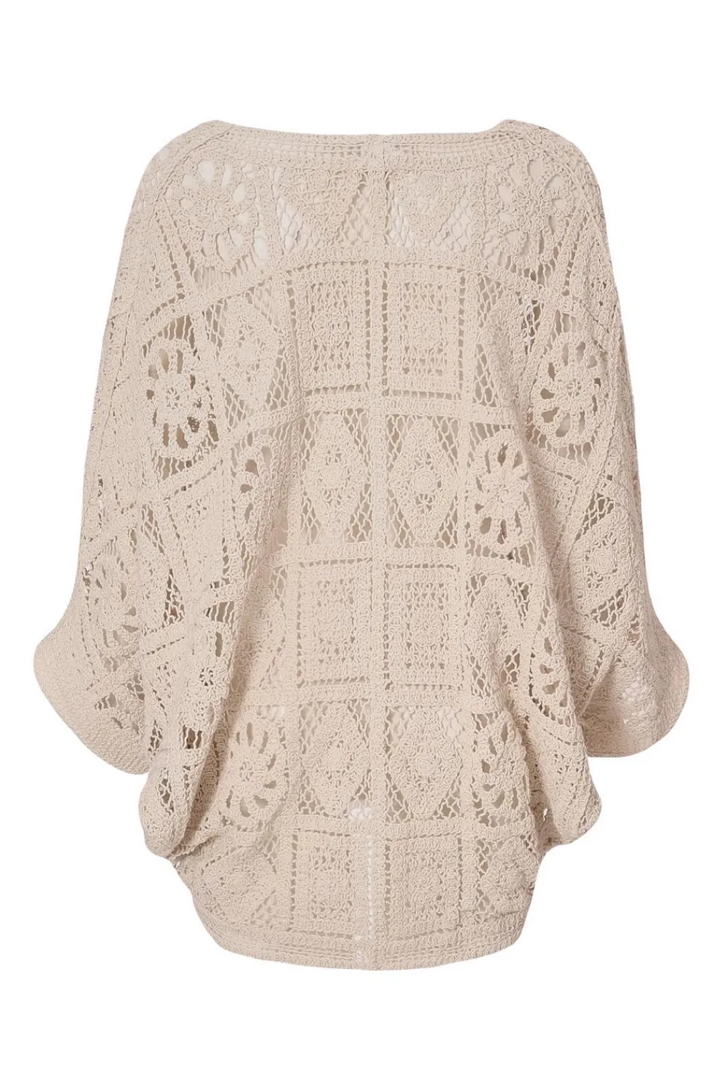Quiz Summer Tops|Day Tops>Stone Crochet Button Front Cardigan