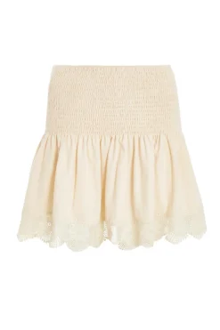 Quiz Summer Clothes|Skirts>Stone Crochet Trim Mini Skirt