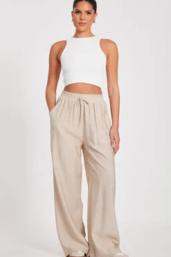 Quiz Trousers|Summer Clothes>Stone Diamante Palazzo Trousers