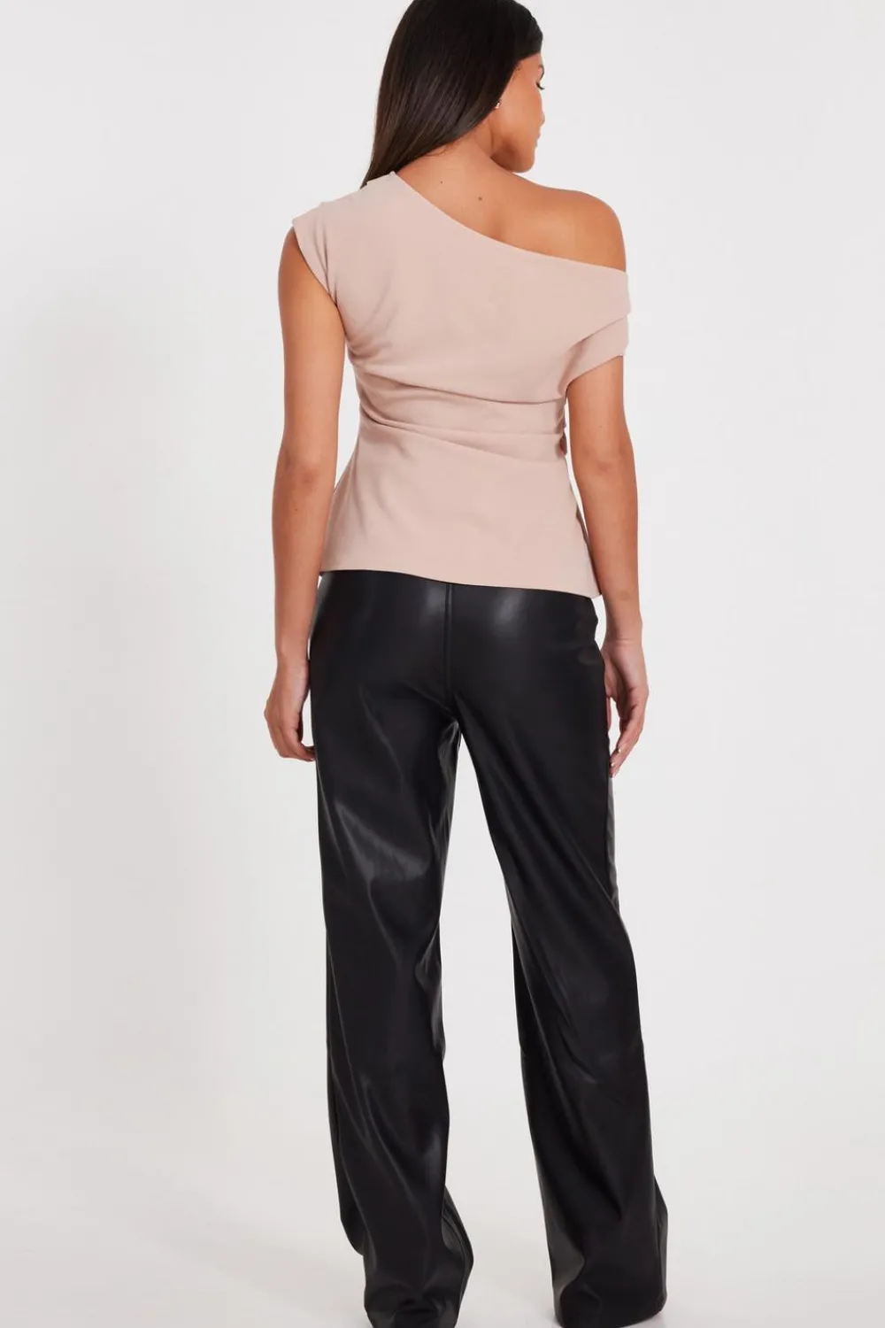 Quiz Going Out Tops|Day Tops>Stone Drape Neck Top