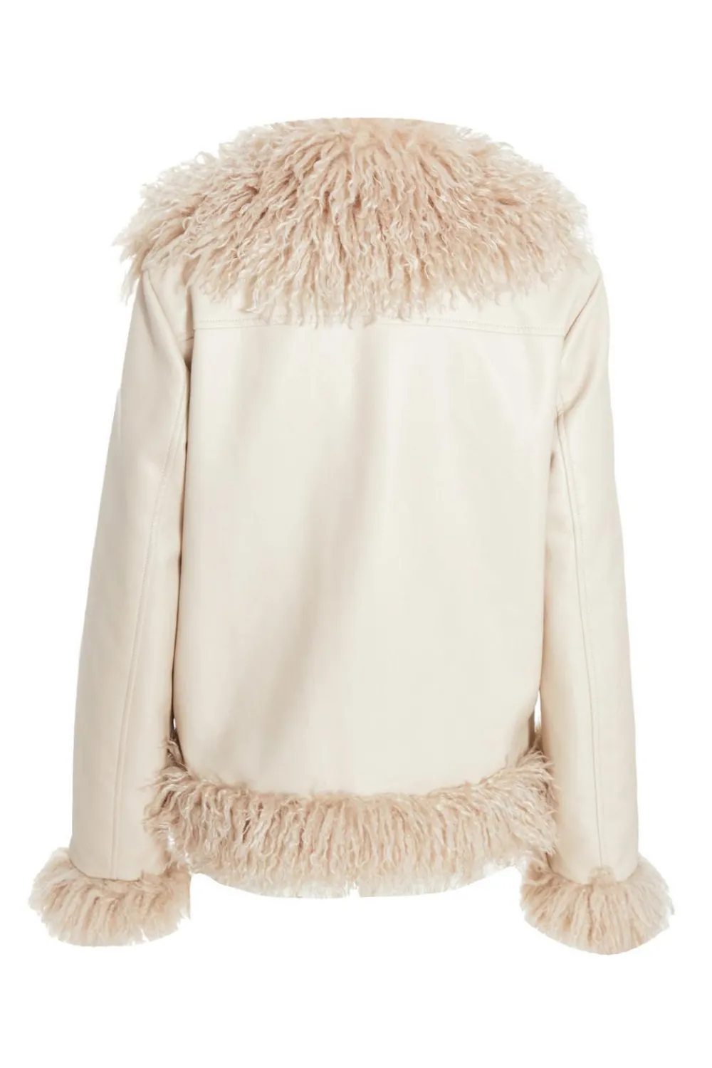 Quiz Jackets & Coats|Casual Clothing>Stone Faux Fur Contrast Belted Jacket
