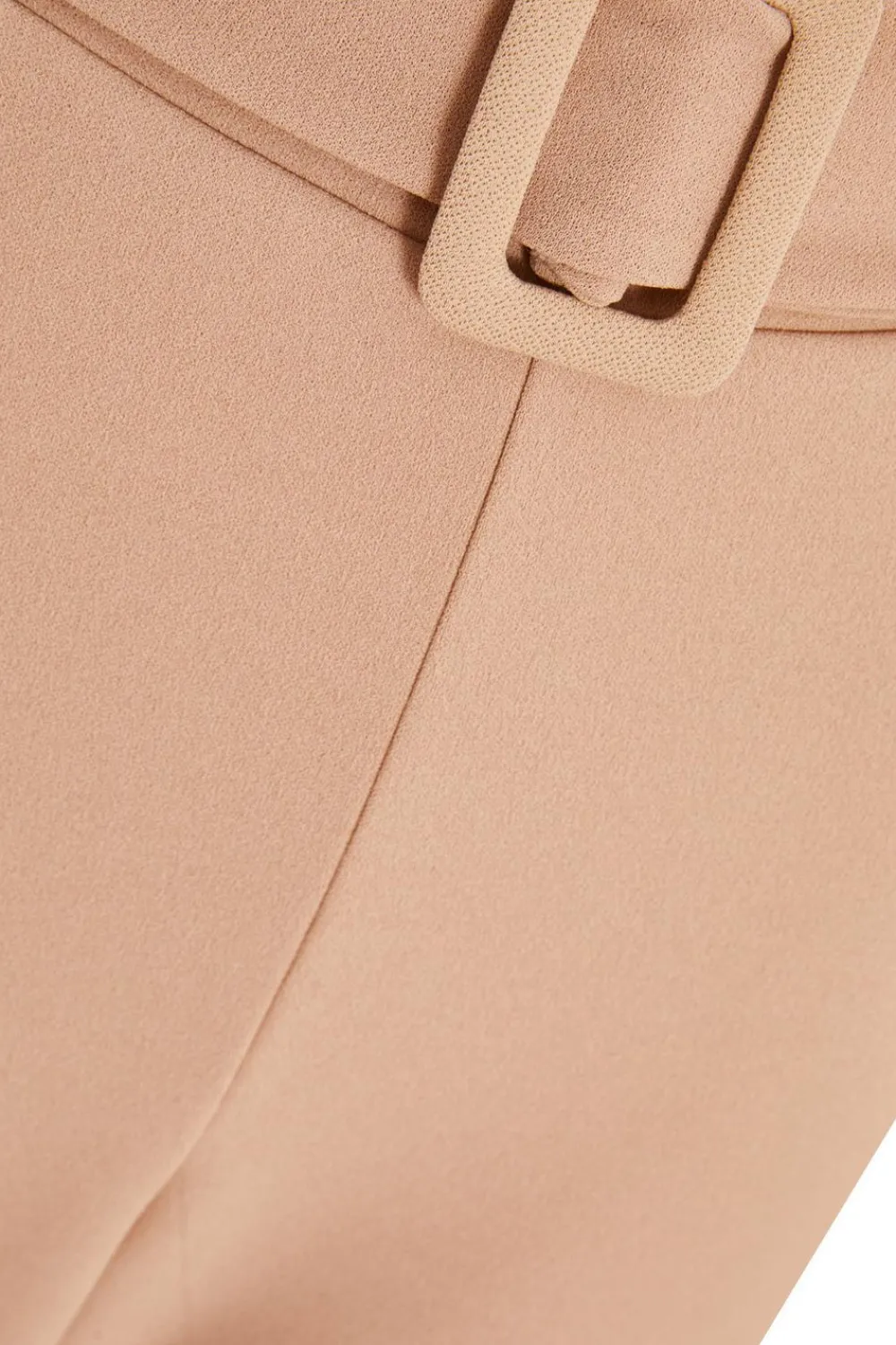 Quiz Workwear|Trousers>Stone High Waisted Split Hem Trousers