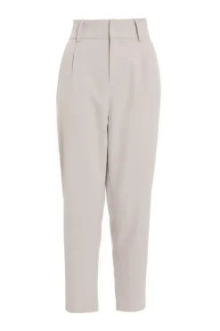 Quiz Workwear|Trousers>Stone High Waisted Tapered Trousers