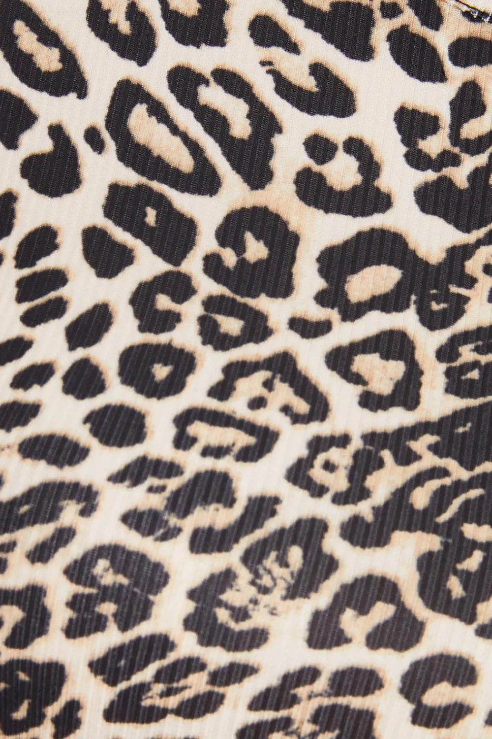Quiz T-Shirts|Day Tops>Stone Leopard Print Cropped T-shirt