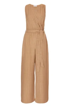 Quiz Summer Jumpsuits|Summer Clothes>Linen Striped Jumpsuit