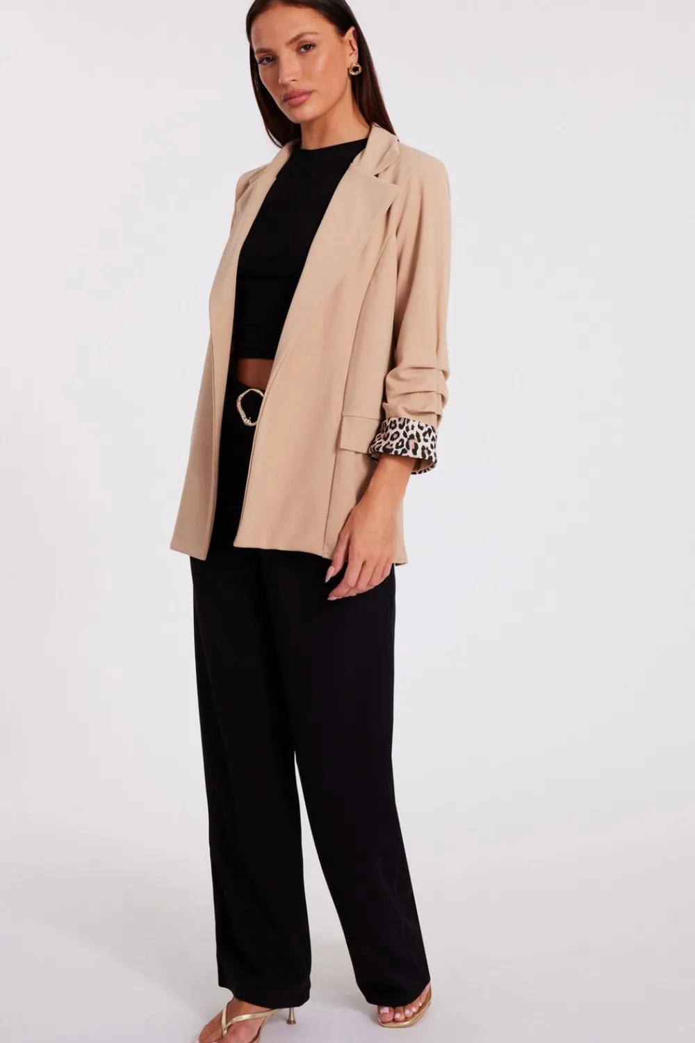 Quiz Workwear|Modest>Printed Cuff Blazer