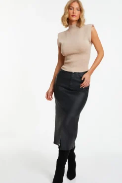 Quiz Workwear|Tops>Stone Seamless Knitted Vest
