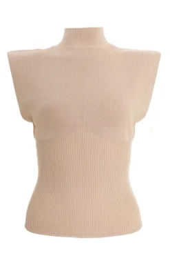 Quiz Workwear|Tops>Stone Seamless Knitted Vest