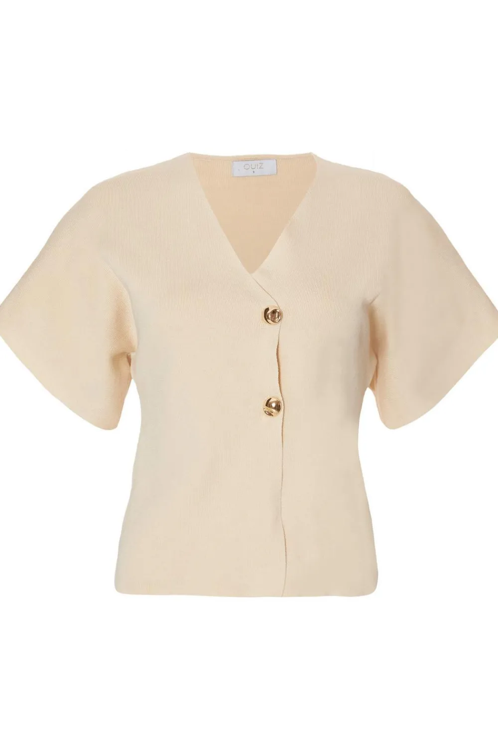 Quiz Day Tops|Tops>Short Sleeve Knit Cardigan