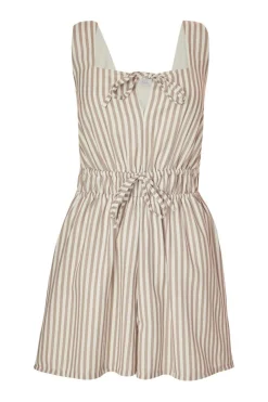 Quiz Playsuits|Summer Clothes>Stone Striped Playsuit