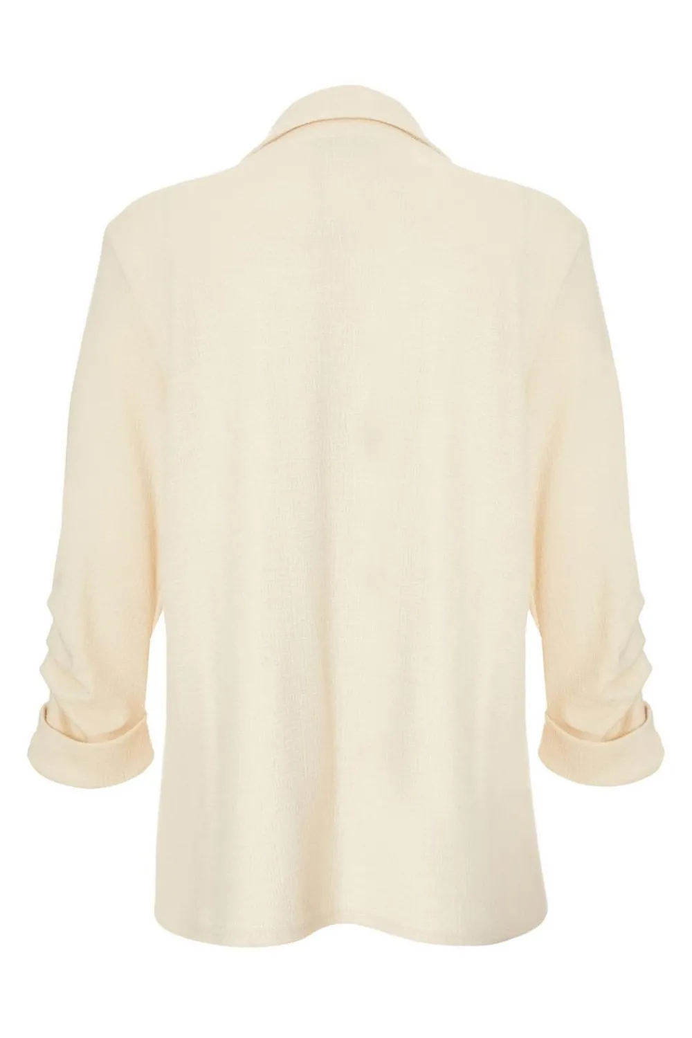 Quiz Workwear|Summer Clothes>Textured Ruched Sleeve Blazer