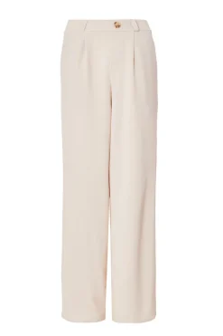 Quiz Workwear|Trousers>Stone Wide Leg Trousers