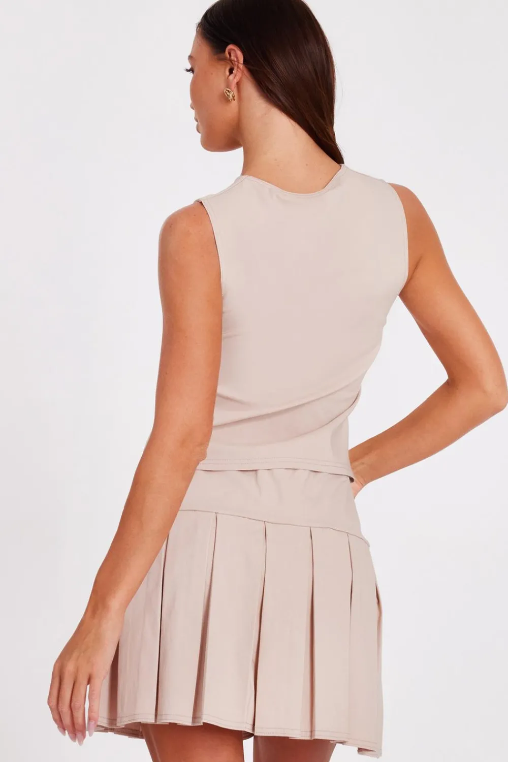 Quiz Waistcoat|Going Out Tops>Stone Wrap Waistcoat