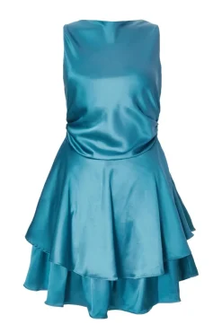Quiz Going Out|Dresses>Satin Frill Skater Dress