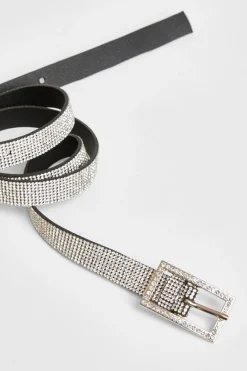 Quiz Belts|Going Out>Thin Diamante Belt
