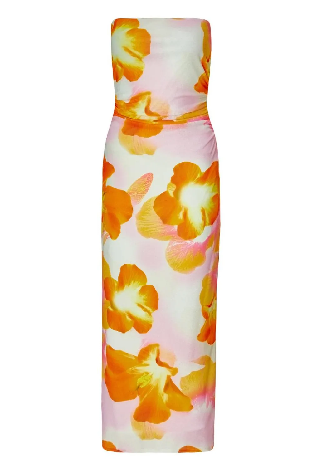 Quiz Summer Clothes|Holiday>White Bandeau Floral Midaxi Dress