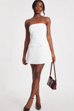 Quiz Day At The Races|Summer Clothes>White Bandeau Mini Dress