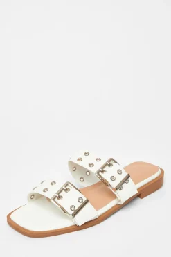 Quiz Sandals|Holiday Shoes>Buckle Flat Sandals