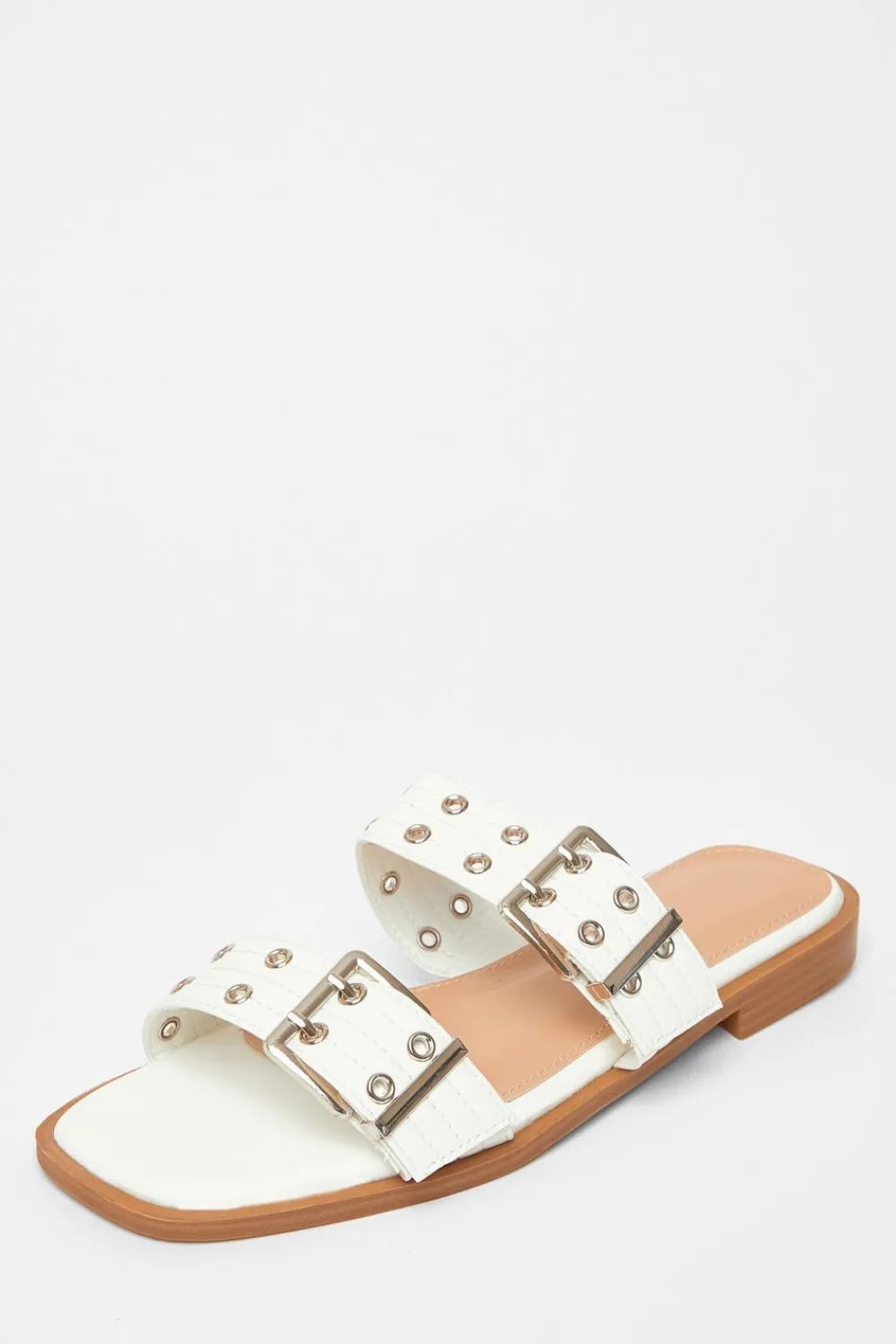 Quiz Sandals|Holiday Shoes>Buckle Flat Sandals