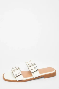 Quiz Sandals|Holiday Shoes>Buckle Flat Sandals