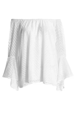 Quiz Summer Tops|Bardot Tops>Chiffon Bardot Top