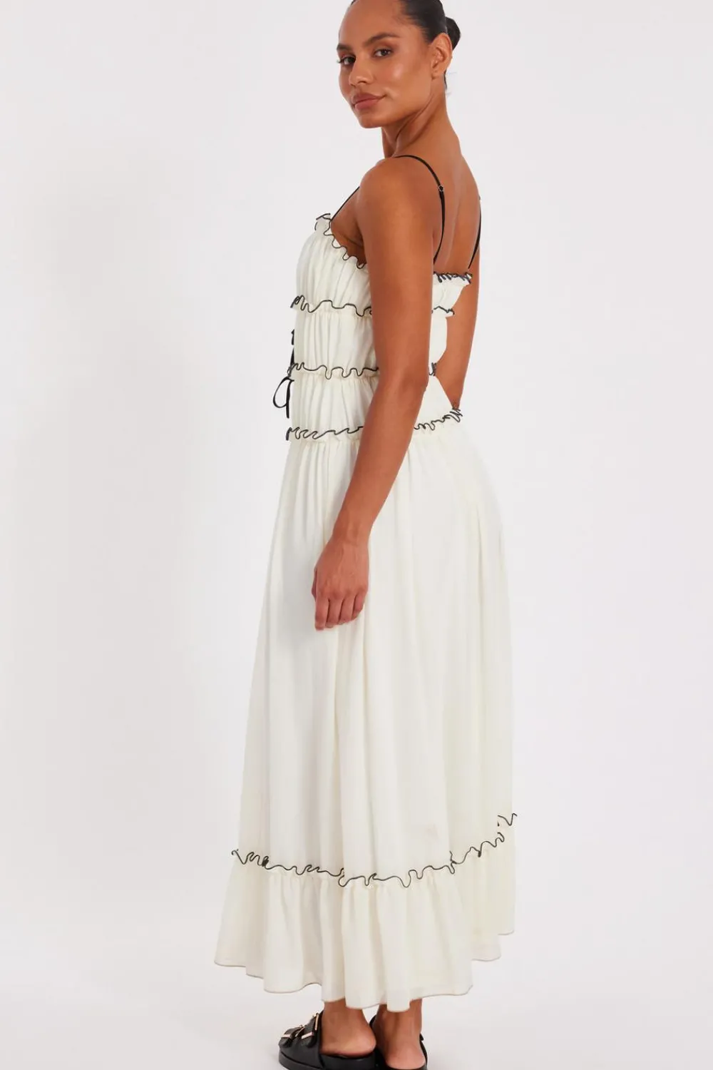 Quiz Summer Clothes|Holiday>White Chiffon Strappy Midaxi Dress