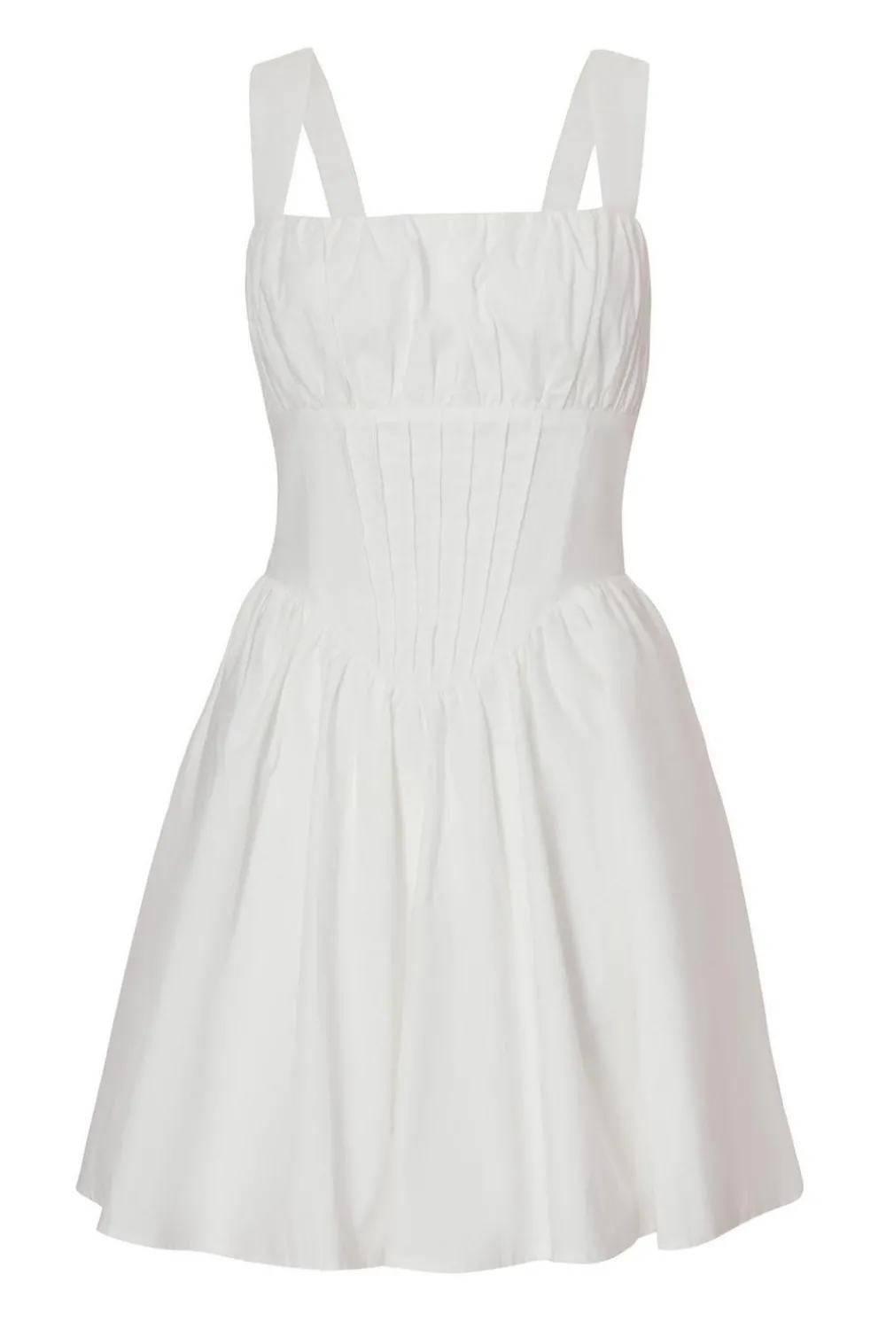 Quiz Summer Clothes|Holiday>White Corset Detail Skater Dress