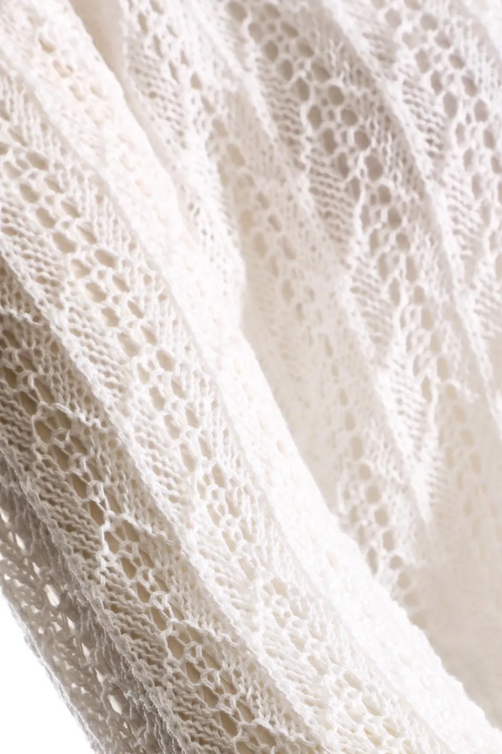 Quiz Summer Tops|Tops>White Crochet Cropped Cardigan