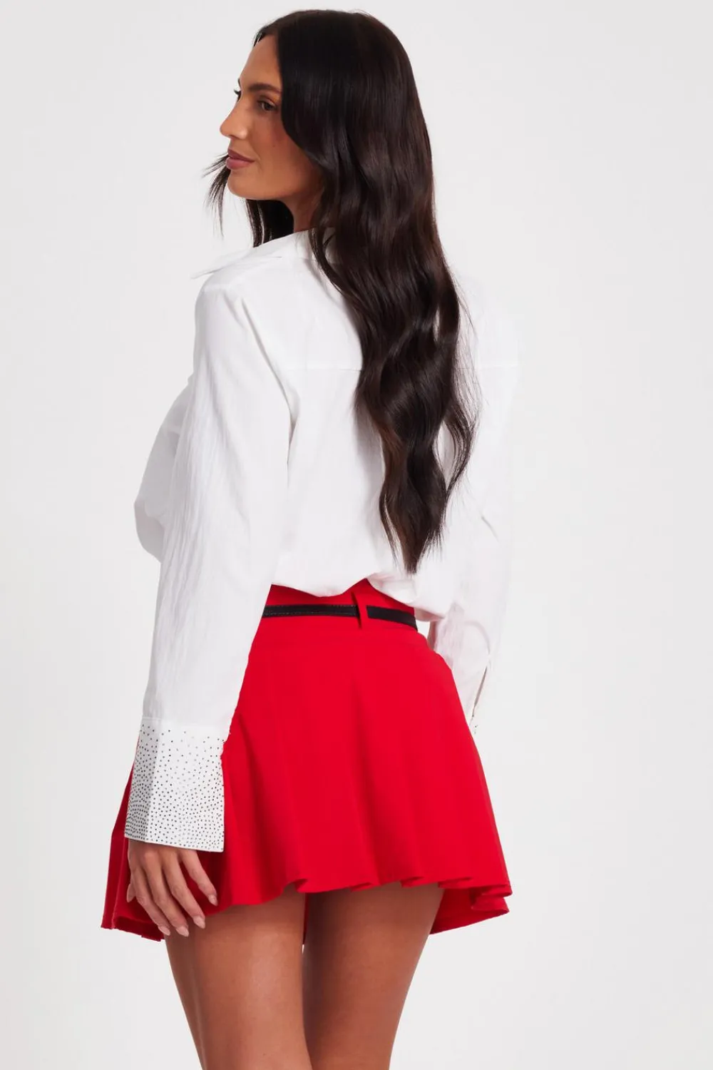 Quiz Shirts & Blouses|Day Tops>White Diamante Cuff Shirt