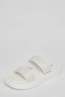 Quiz Sandals|Holiday Shoes>Diamante Flatform Sandals