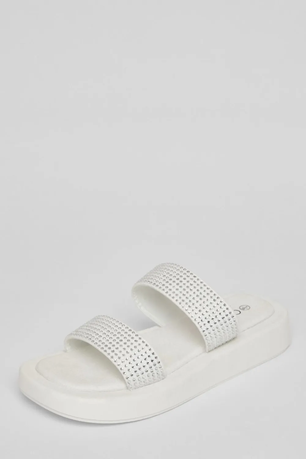 Quiz Sandals|Holiday Shoes>Diamante Flatform Sandals
