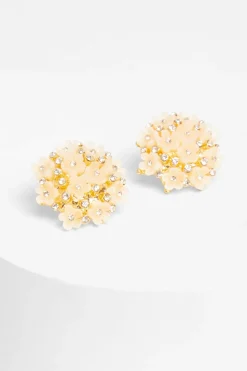 Quiz Wedding Accessories|Jewellery>White Diamante Flower Earrings