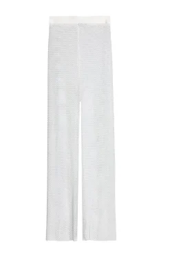 Quiz Trousers|Summer Clothes>White Diamante Mesh Trousers