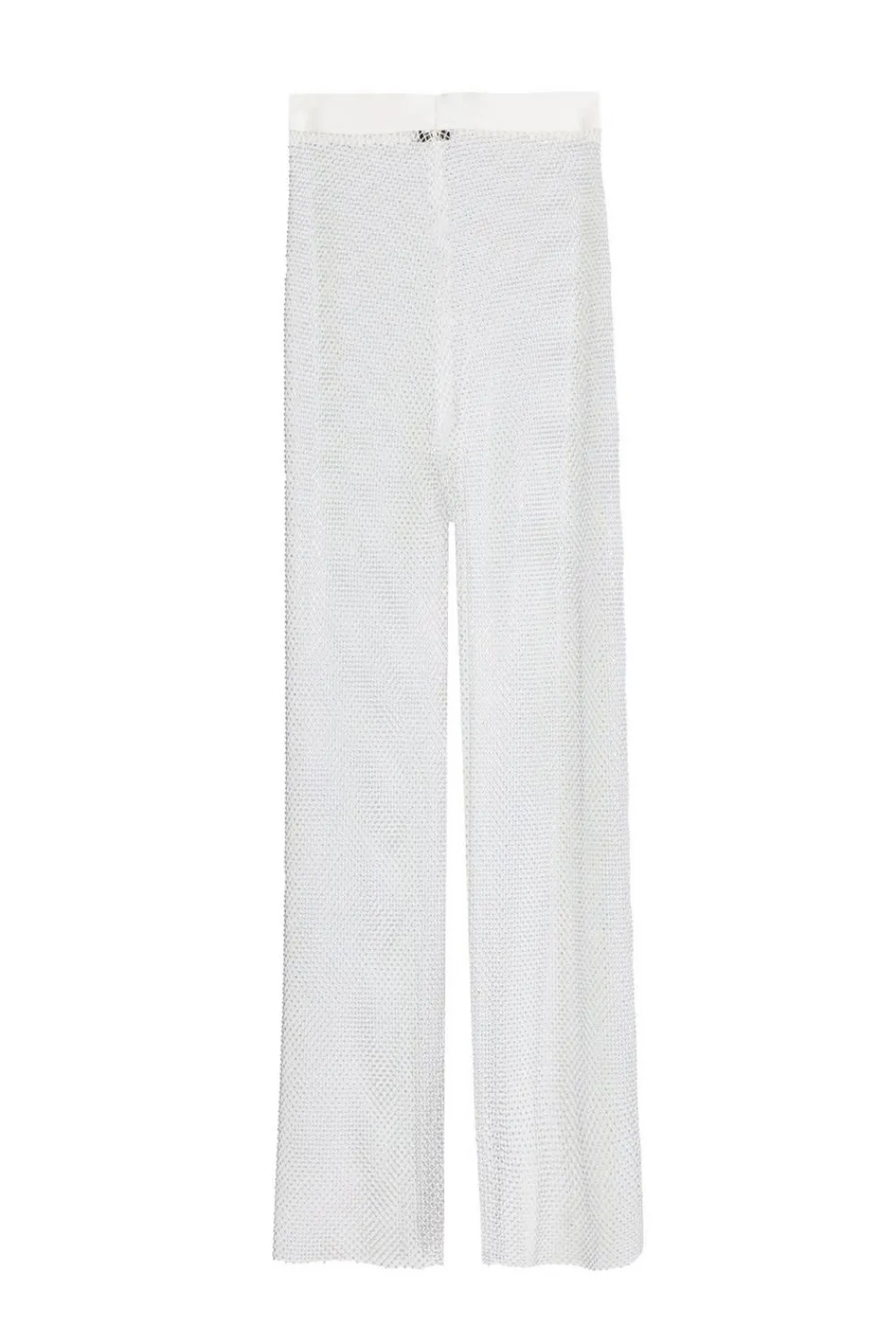 Quiz Trousers|Summer Clothes>White Diamante Mesh Trousers