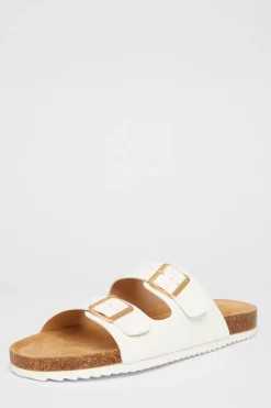 Quiz Sandals|Holiday Shoes>Double Buckle Flat Sandals