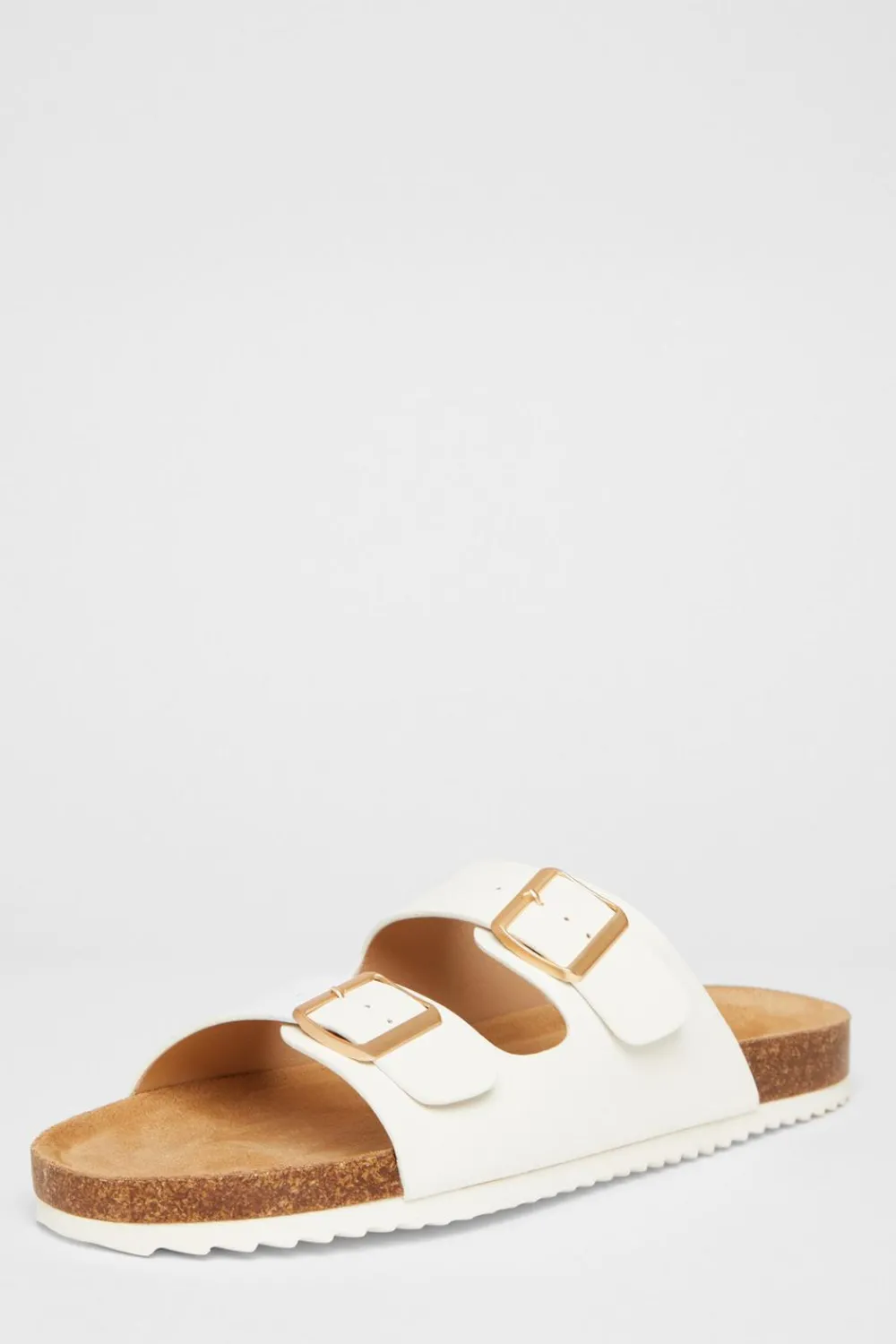 Quiz Sandals|Holiday Shoes>Double Buckle Flat Sandals