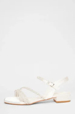 Quiz Sandals|Occasion Shoes>White Embellished Strappy Sandals
