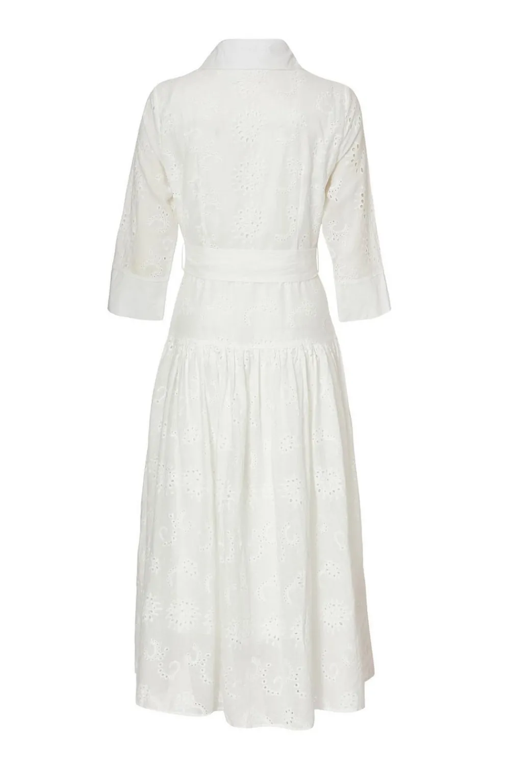 Quiz Day At The Races|Christening Guest>White Embroidered Midaxi Shirt Dress