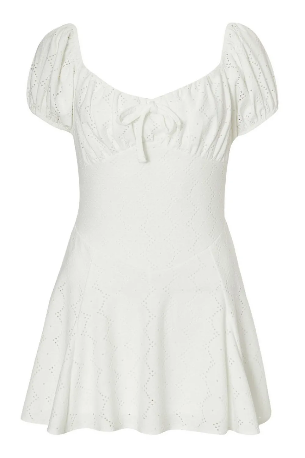 Quiz Playsuits|Summer Clothes>White Embroidered Milkmaid Playsuit