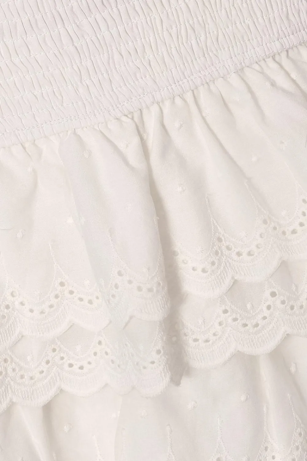 Quiz Summer Clothes|Skirts>White Embroidered Mini Skirt