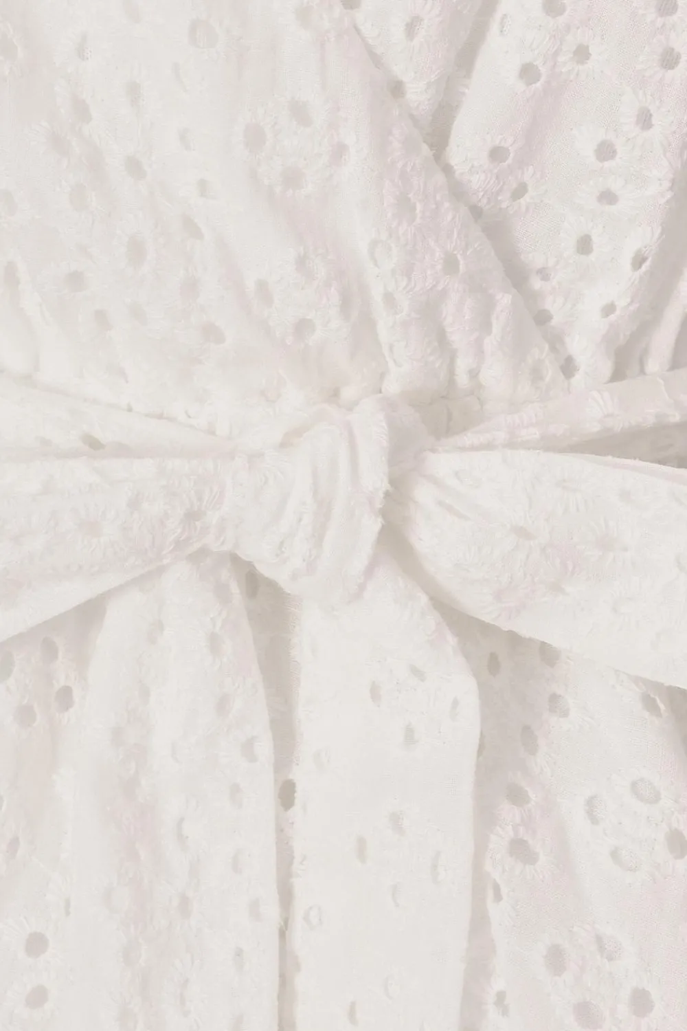 Quiz Summer Tops|Day Tops>White Embroidered Peplum Top