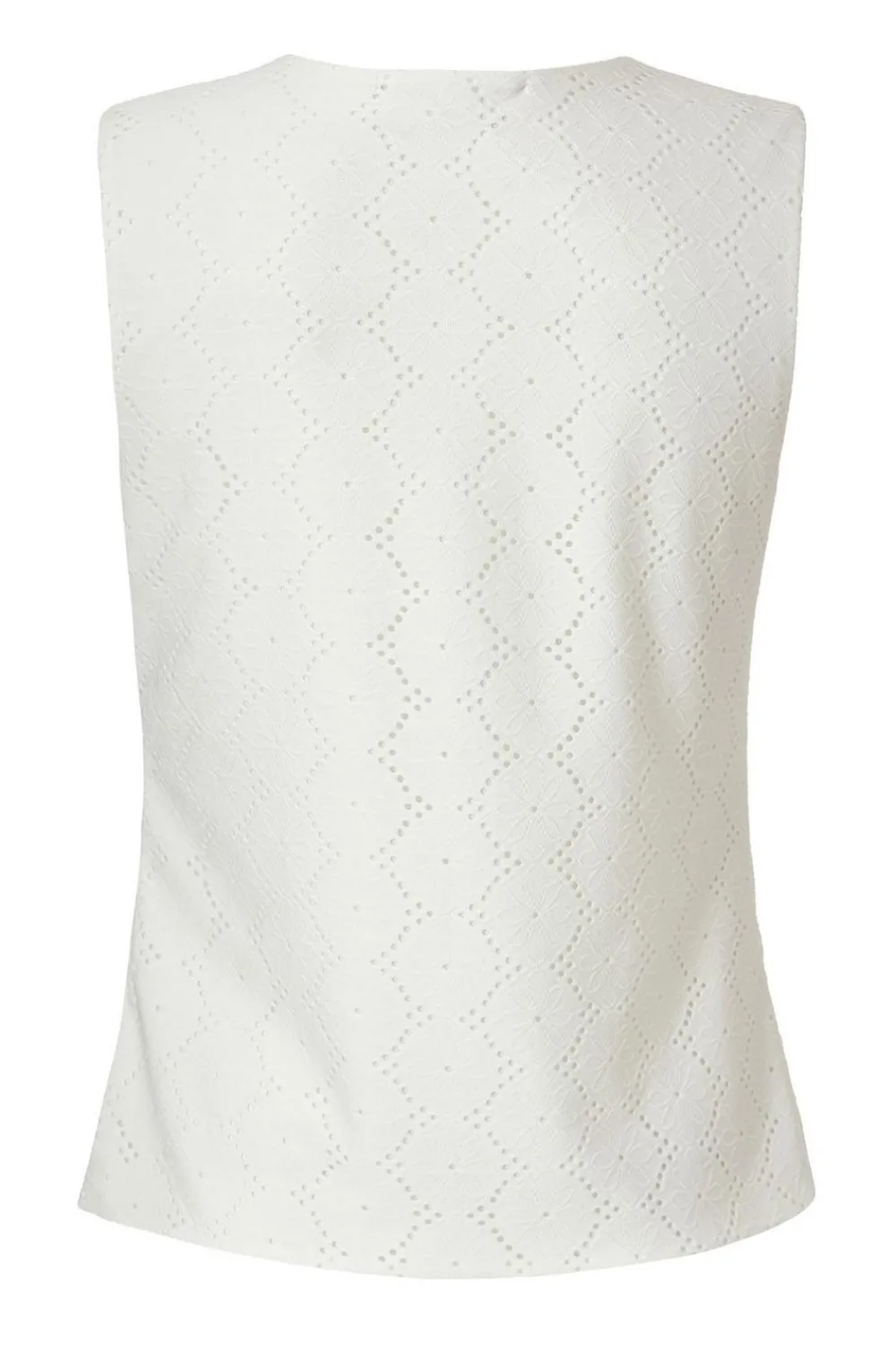 Quiz Waistcoat|Summer Tops>White Embroidered Waistcoat