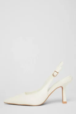 Quiz Heels|Bridal Shoes>Faux Leather Court Heels