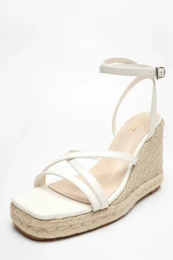 Quiz Wedges|Holiday Shoes>Faux Leather Strappy Wedges