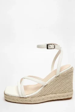 Quiz Wedges|Holiday Shoes>Faux Leather Strappy Wedges