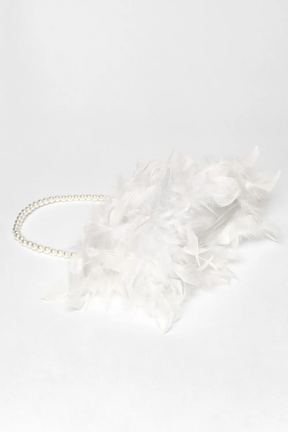 Quiz Wedding Accessories|Bride To Be>White Feather Clutch Bag