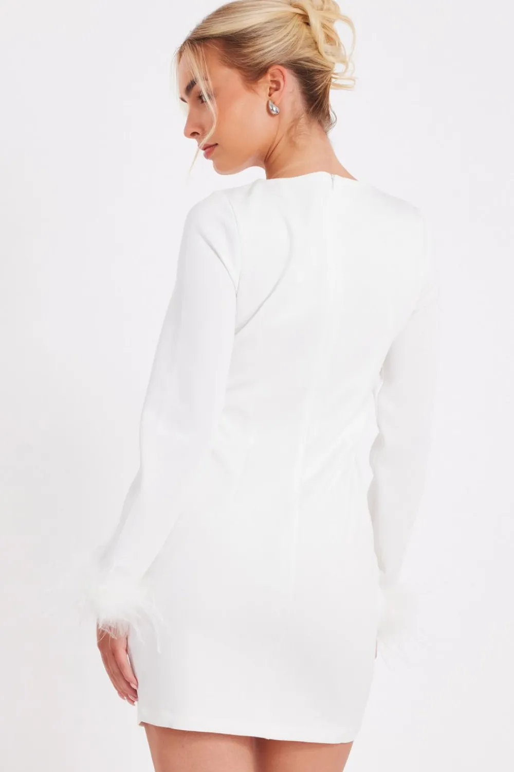 Quiz Evening Dresses|Day At The Races>Feather Trim Mini Dress